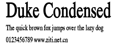 Duke Condensed.ttf字體轉換器圖片
