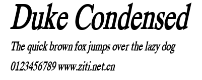 Duke Condensed.ttf字體轉換器圖片