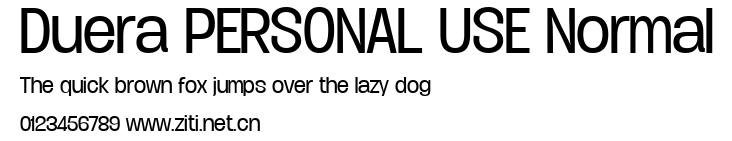 Duera PERSONAL USE Normal.ttf字體轉換器圖片