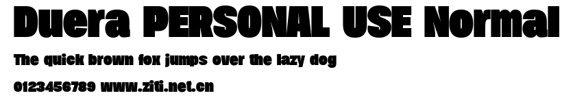 Duera PERSONAL USE Normal.ttf字體轉換器圖片