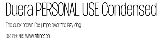 Duera PERSONAL USE Condensed.ttf字體轉換器圖片