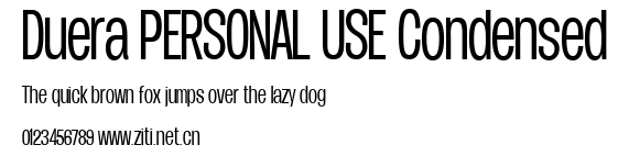 Duera PERSONAL USE Condensed.ttf字體轉換器圖片