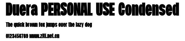 Duera PERSONAL USE Condensed.ttf字體轉換器圖片