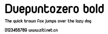 Duepuntozero bold.ttf字體轉換器圖片
