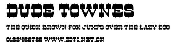 Dude Townes.otf字體轉換器圖片