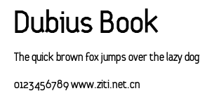 Dubius Book.otf字體轉換器圖片