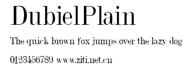 DubielPlain.ttf字體轉換器圖片