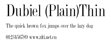 Dubiel (Plain)Thin.ttf字體轉換器圖片