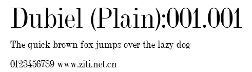 Dubiel (Plain):001.001.ttf字體轉換器圖片