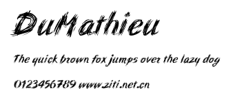 DuMathieu.ttf字體轉換器圖片