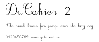 DuCahier 2.ttf字體轉換器圖片