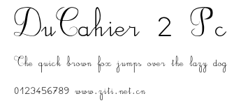 DuCahier 2 Pc.ttf字體轉換器圖片