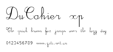 DuCahier xp.ttf字體轉換器圖片