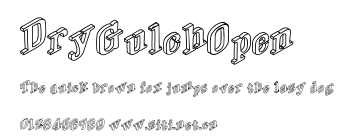DryGulchOpen.ttf字體轉換器圖片
