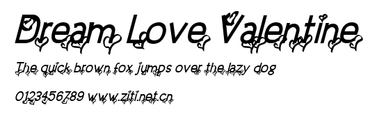 Dream Love Valentine.ttf字體轉換器圖片
