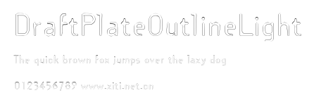 DraftPlateOutlineLight.ttf字體轉換器圖片