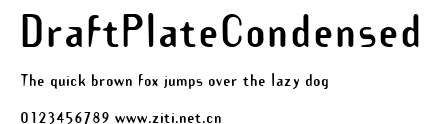 DraftPlateCondensed.ttf字體轉換器圖片