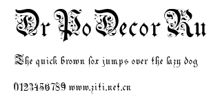 DrPoDecorRu.ttf字體轉換器圖片