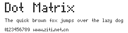 Dot Matrix.ttf字體轉換器圖片