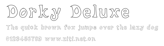 Dorky Deluxe.ttf字體轉換器圖片