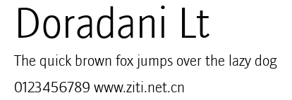 Doradani Lt.ttf字體轉換器圖片