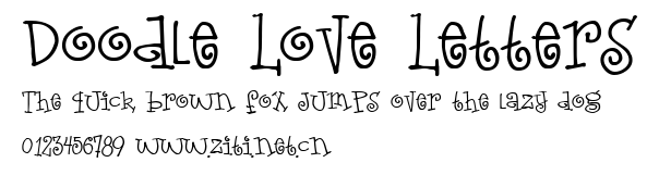 Doodle Love Letters.ttf字體轉換器圖片