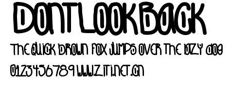 DontLookBack.ttf字體轉換器圖片