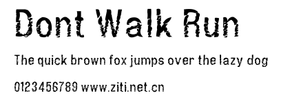 Dont Walk Run.ttf字體轉換器圖片