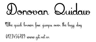 Donovan Quidaw.ttf字體轉換器圖片