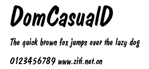 DomCasualD.ttf字體轉換器圖片