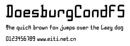 DoesburgCondFS.ttf字體轉換器圖片