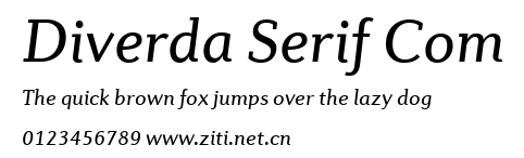 Diverda Serif Com.ttf字體轉換器圖片