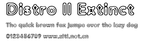 Distro II Extinct.ttf字體轉換器圖片