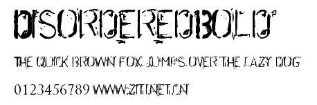DisorderedBold.ttf字體轉換器圖片