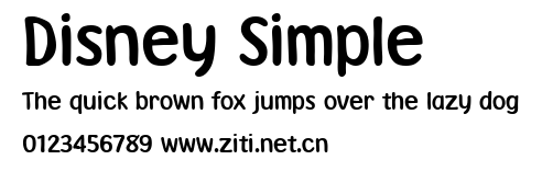 Disney Simple.ttf字體轉換器圖片