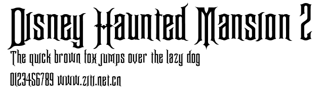 Disney Haunted Mansion 2.ttf字體轉換器圖片