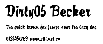 Dirty05 Becker.ttf字體轉換器圖片