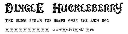 DinglE HuckleberrY.otf字體轉換器圖片