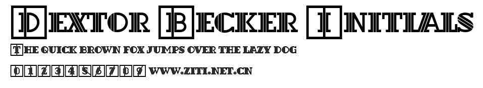 Dextor Becker Initials.ttf字體轉換器圖片