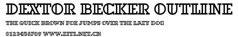 Dextor Becker Outline.ttf字體轉換器圖片