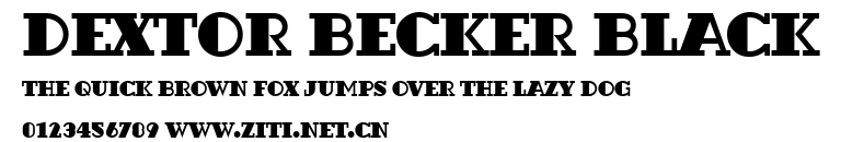Dextor Becker Black.ttf字體轉換器圖片