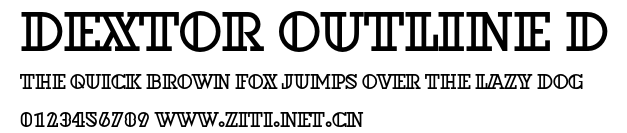Dextor Outline D.otf字體轉換器圖片