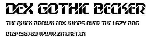 Dex Gothic Becker.ttf字體轉換器圖片