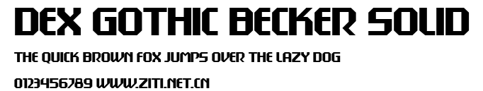 Dex Gothic Becker Solid.ttf字體轉換器圖片