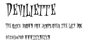 Deviliette.ttf字體轉換器圖片