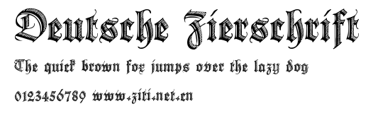Deutsche Zierschrift.ttf字體轉換器圖片