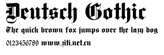 Deutsch Gothic.ttf字體轉換器圖片