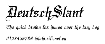 DeutschSlant.ttf字體轉換器圖片
