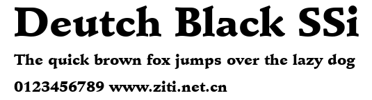 Deutch Black SSi.ttf字體轉換器圖片