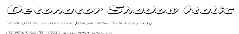 Detonator Shadow Italic.ttf字體轉換器圖片